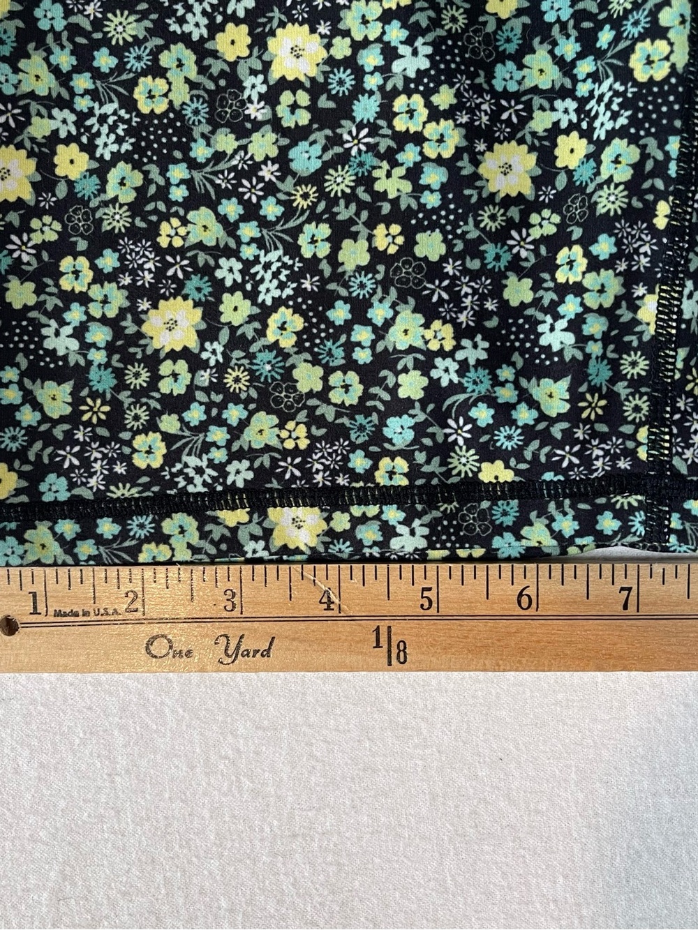 Senita Athletics Black Floral High-Rise Bike Shorts with Mint & Yellow Women’s S - Picture 7 of 8